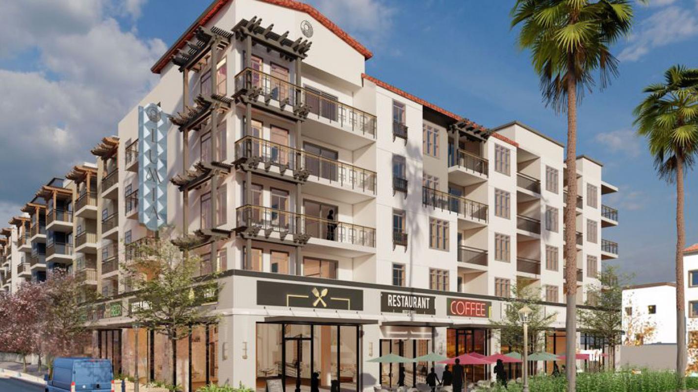 127 apartments + retail underway next to Azusa Metro stop